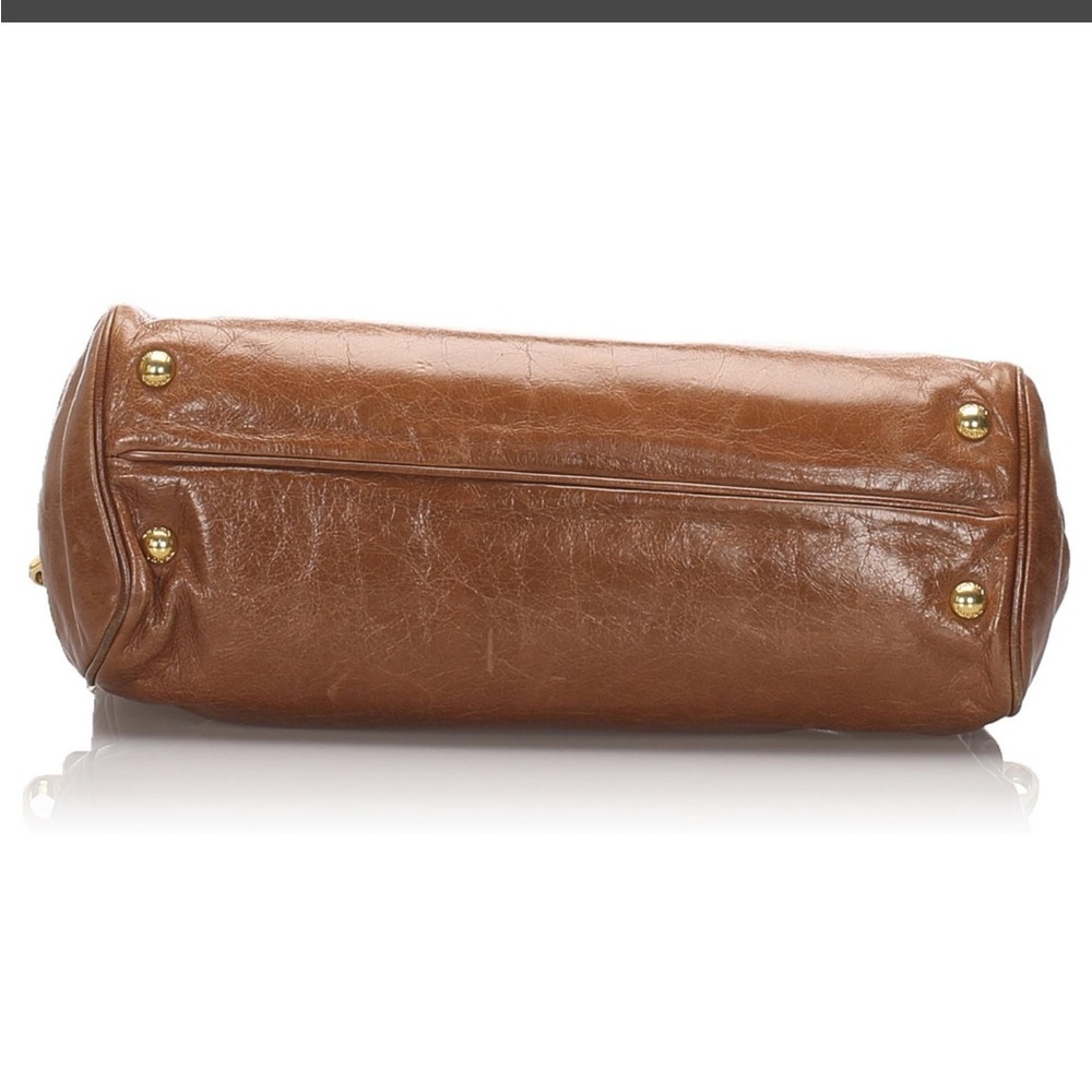 PRADA VITELLO SHINE SATCHEL COMES WITH UNBRANDED GOLD CHAIN - Picture 2 of 6